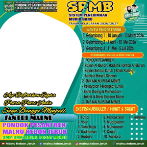 PPDB PONDOK PESANTREN MALNU KEBON JERUK MENES PANDEGLANG BANTEN