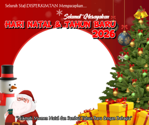 Bingkai Selamat Natal dan Tahun Baru 2026