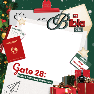 Gate 28: Bible’s Holli-Day Departure.