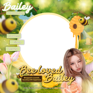 Bee-loved Bailey: Wrapped in warmth, buzzing with happiness.